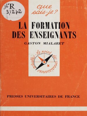 cover image of La formation des enseignants